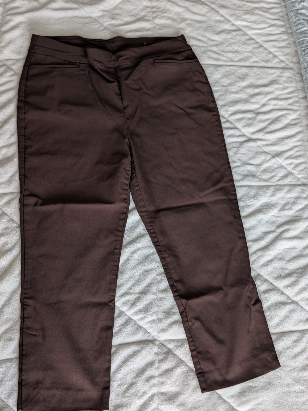 Chico's Women's Brown Cropped Straight Pants